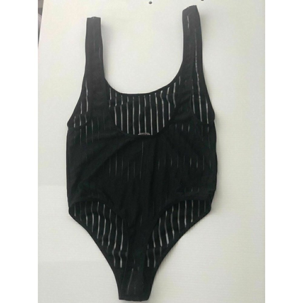 Nasty Gal Black Sheer to Your Heart Bodysuit S - Picture 8 of 9